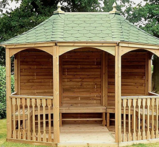 Строительство деревянной беседки своими руками для дачи