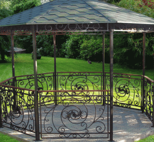 Беседка из металла своими руками