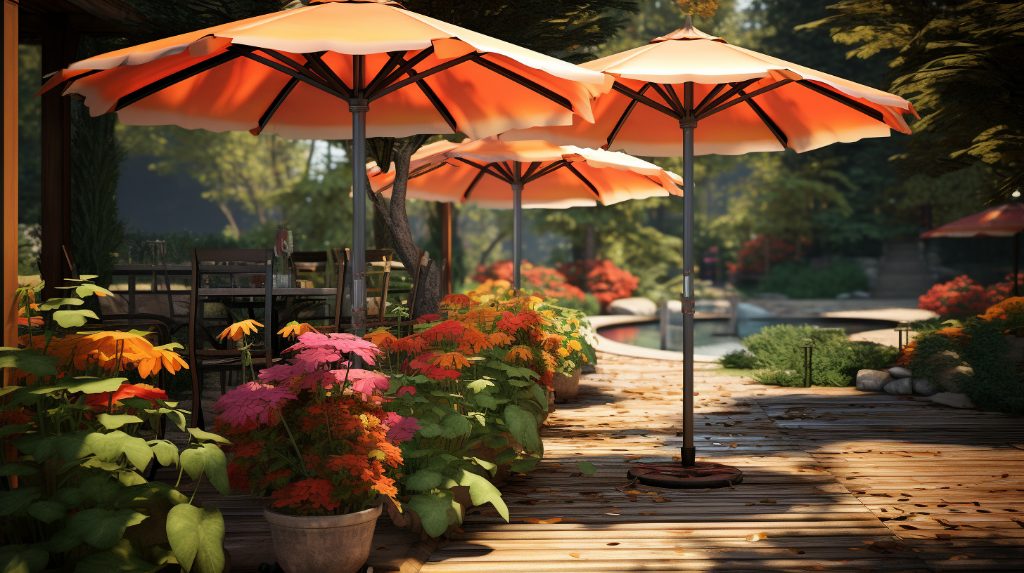 Садовые зонты: уют и защита от солнца