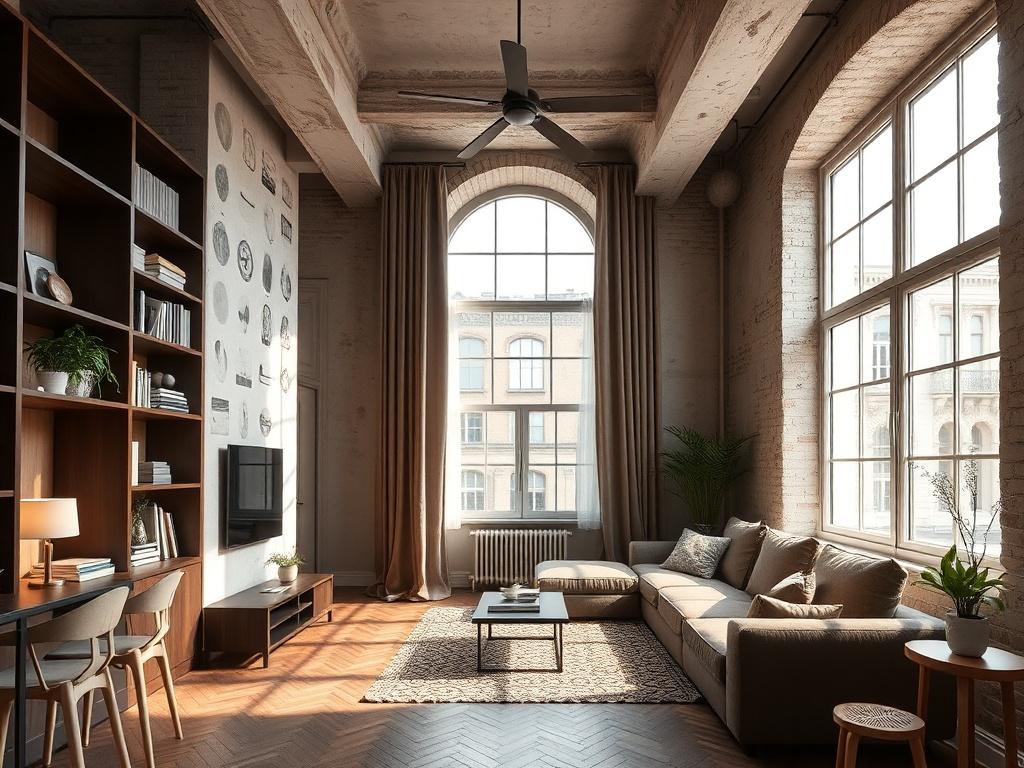 Interior design of an apartment in an old building.фото