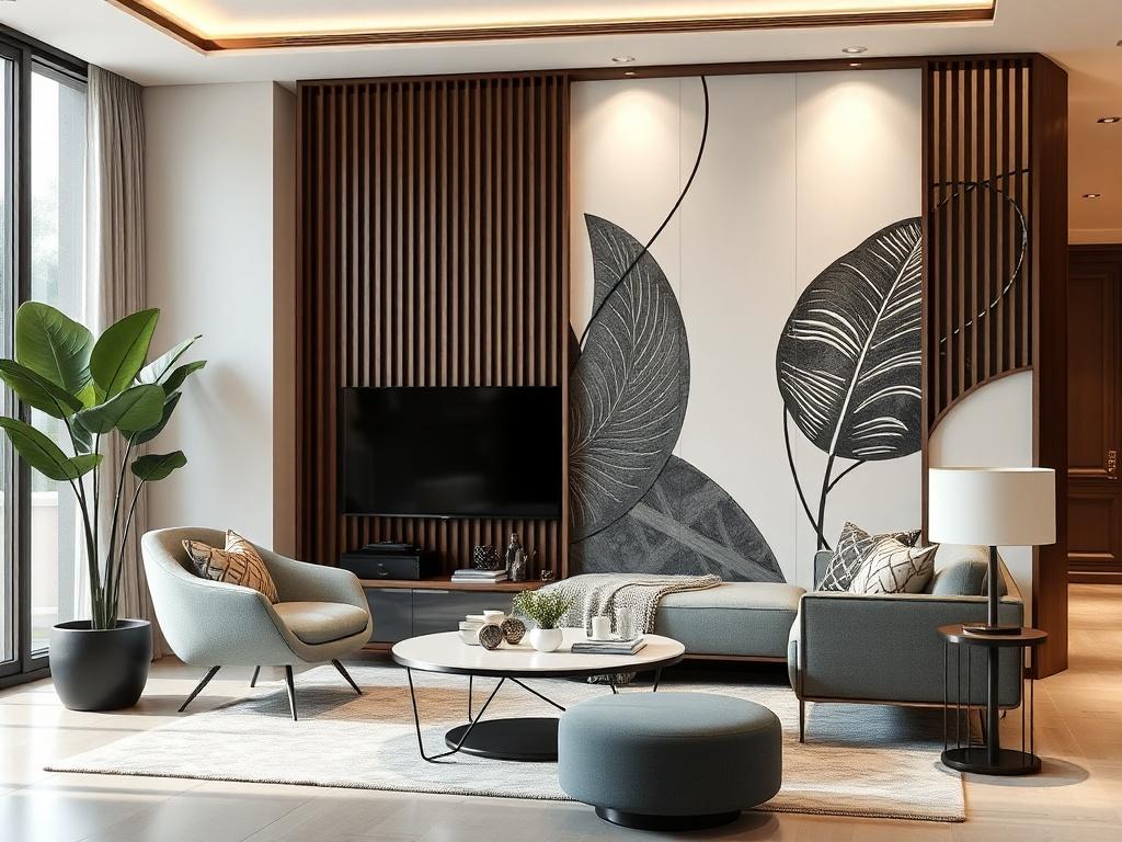 Stylish and functional decorative room dividers for a modern interiorфото