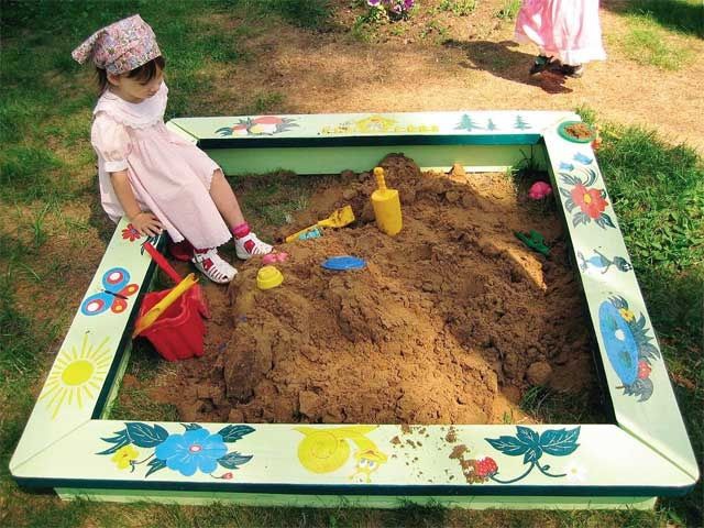 Обустройство: Детская песочница своими руками